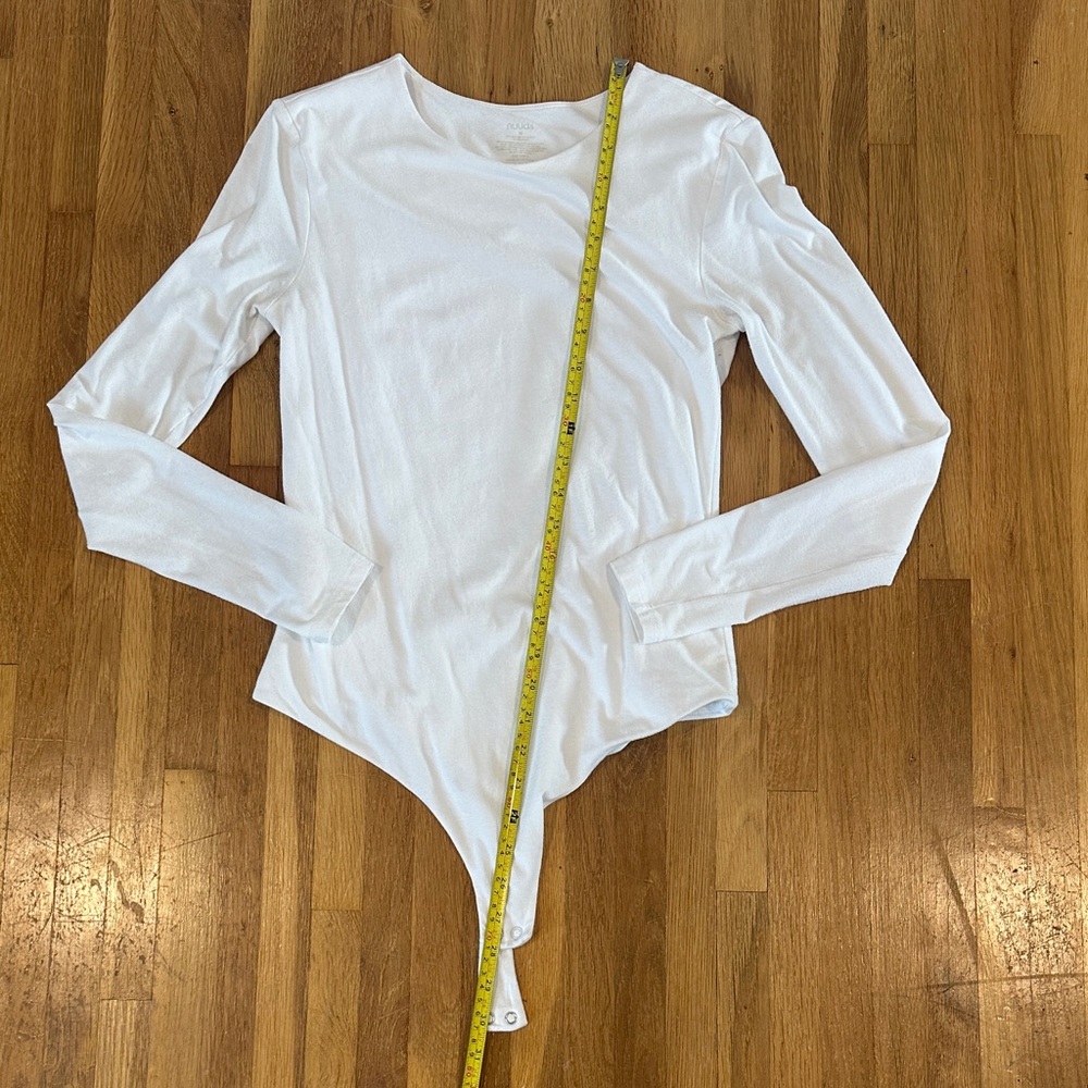 *last chance* nuuds | Women’s White Long Sleeve Bodysuit - Picture 4 of 16
